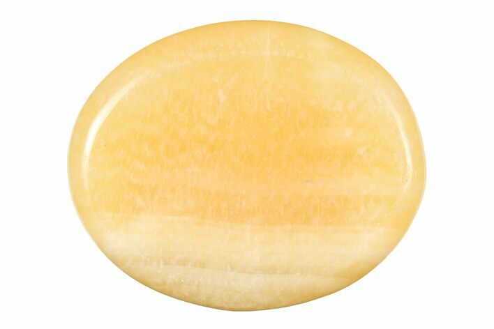 1.7" Polished Orange (Mango) Calcite Worry Stones - Photo 1